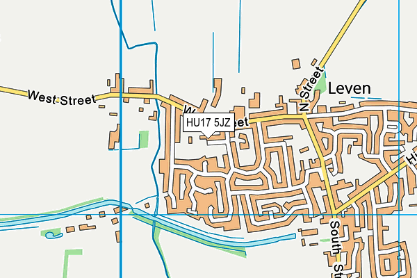 HU17 5JZ map - OS VectorMap District (Ordnance Survey)