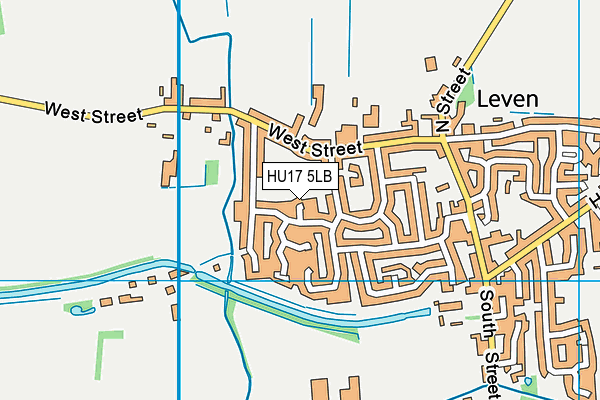 HU17 5LB map - OS VectorMap District (Ordnance Survey)