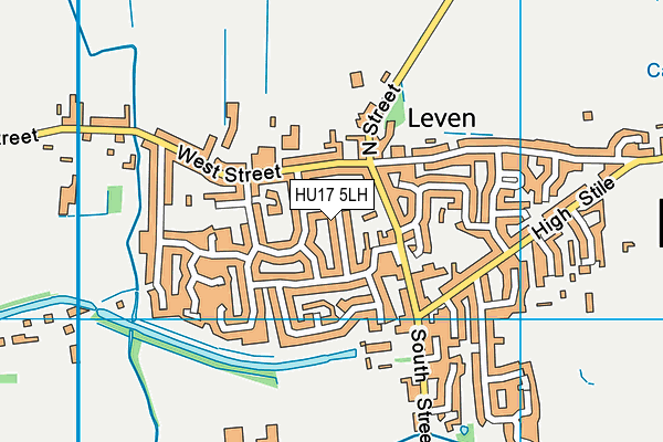 HU17 5LH map - OS VectorMap District (Ordnance Survey)