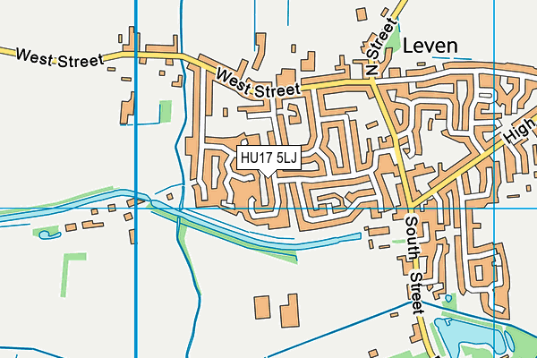 HU17 5LJ map - OS VectorMap District (Ordnance Survey)