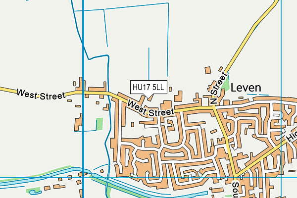 HU17 5LL map - OS VectorMap District (Ordnance Survey)