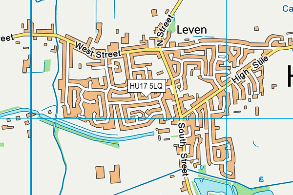 HU17 5LQ map - OS VectorMap District (Ordnance Survey)