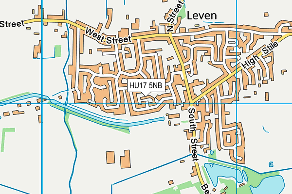 HU17 5NB map - OS VectorMap District (Ordnance Survey)