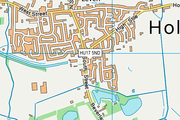 HU17 5ND map - OS VectorMap District (Ordnance Survey)