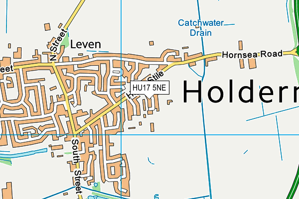 HU17 5NE map - OS VectorMap District (Ordnance Survey)