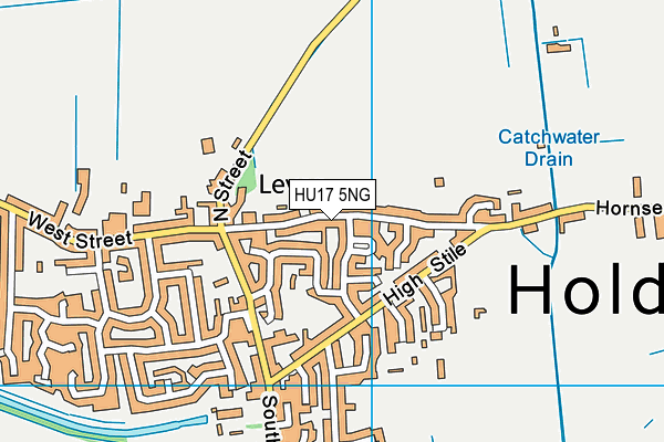 HU17 5NG map - OS VectorMap District (Ordnance Survey)