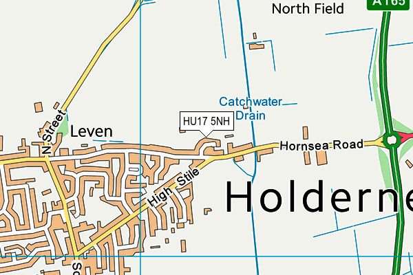 HU17 5NH map - OS VectorMap District (Ordnance Survey)