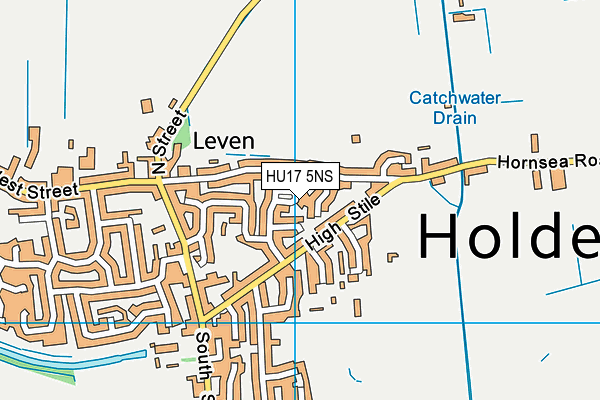 HU17 5NS map - OS VectorMap District (Ordnance Survey)