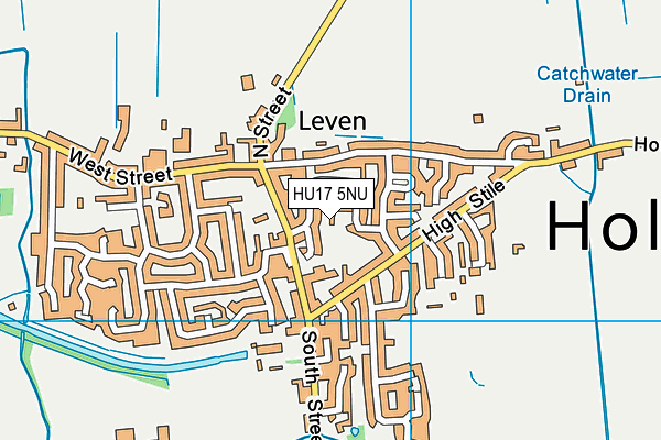 HU17 5NU map - OS VectorMap District (Ordnance Survey)