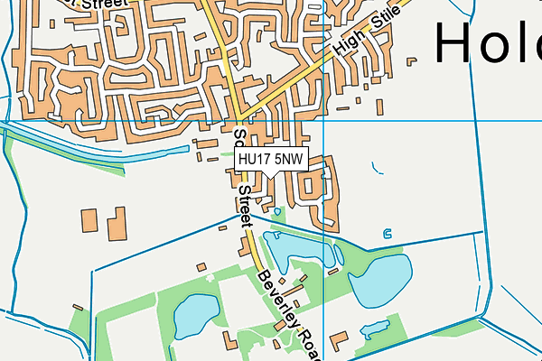 HU17 5NW map - OS VectorMap District (Ordnance Survey)