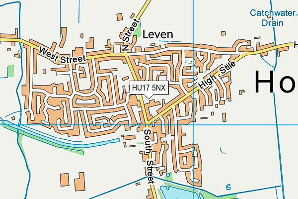 HU17 5NX map - OS VectorMap District (Ordnance Survey)