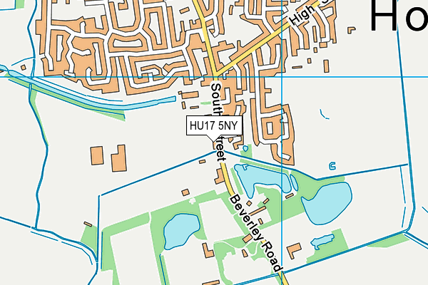 HU17 5NY map - OS VectorMap District (Ordnance Survey)