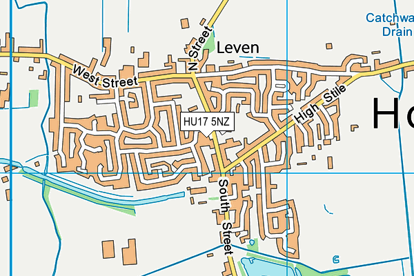HU17 5NZ map - OS VectorMap District (Ordnance Survey)