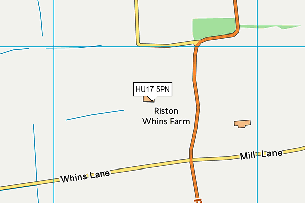 HU17 5PN map - OS VectorMap District (Ordnance Survey)