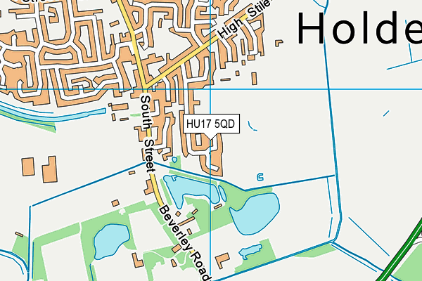 HU17 5QD map - OS VectorMap District (Ordnance Survey)