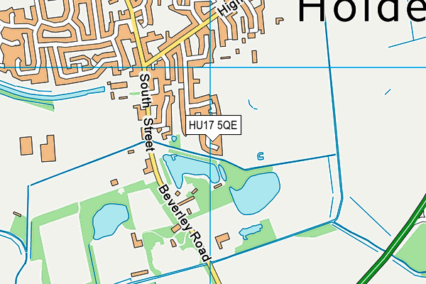 HU17 5QE map - OS VectorMap District (Ordnance Survey)