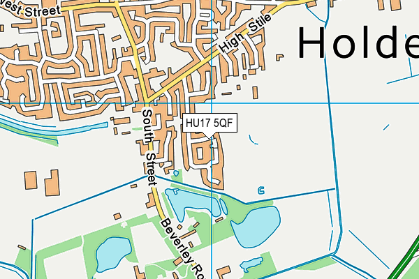 HU17 5QF map - OS VectorMap District (Ordnance Survey)