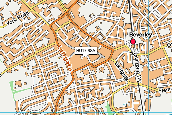 HU17 6SA map - OS VectorMap District (Ordnance Survey)