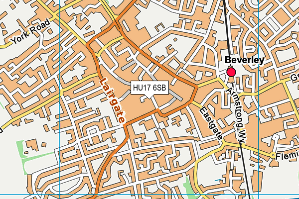 HU17 6SB map - OS VectorMap District (Ordnance Survey)