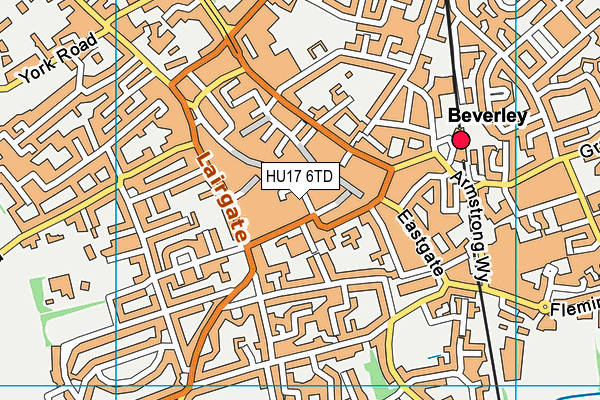 HU17 6TD map - OS VectorMap District (Ordnance Survey)