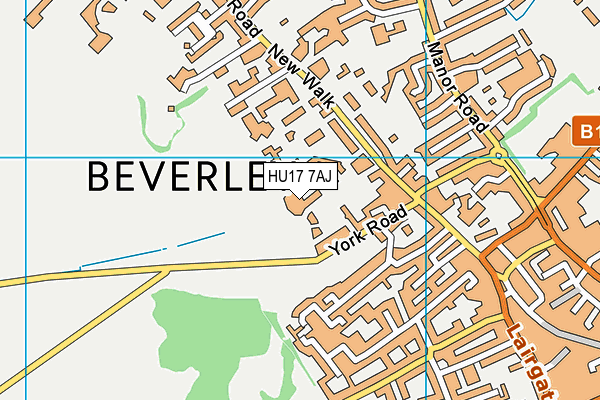 Beverley And East Riding Lawn Tennis Club map (HU17 7AJ) - OS VectorMap District (Ordnance Survey)