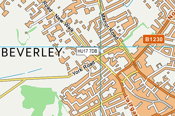 HU17 7DB map - OS VectorMap District (Ordnance Survey)