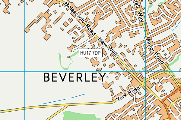 HU17 7DP map - OS VectorMap District (Ordnance Survey)