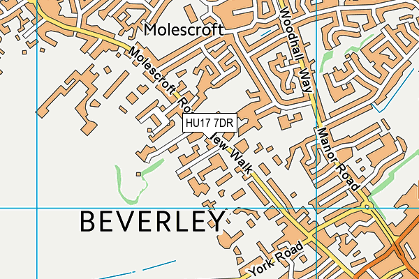 HU17 7DR map - OS VectorMap District (Ordnance Survey)