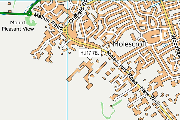 Longcroft School and Sixth Form College map (HU17 7EJ) - OS VectorMap District (Ordnance Survey)