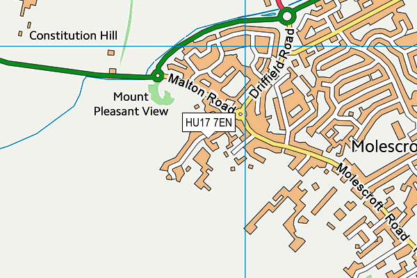 HU17 7EN map - OS VectorMap District (Ordnance Survey)