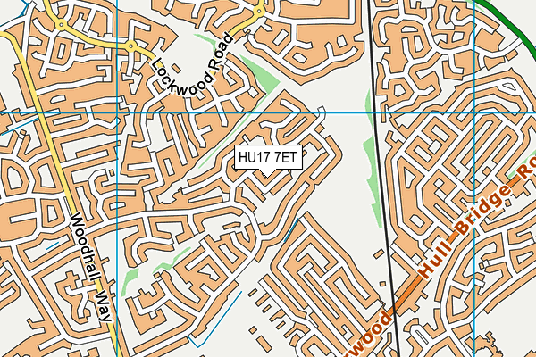 HU17 7ET map - OS VectorMap District (Ordnance Survey)