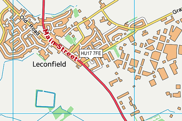 HU17 7FE map - OS VectorMap District (Ordnance Survey)