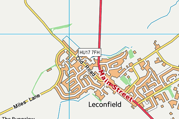 HU17 7FH map - OS VectorMap District (Ordnance Survey)