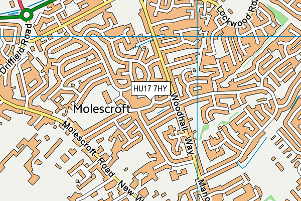 HU17 7HY map - OS VectorMap District (Ordnance Survey)