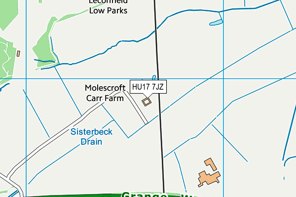 HU17 7JZ map - OS VectorMap District (Ordnance Survey)