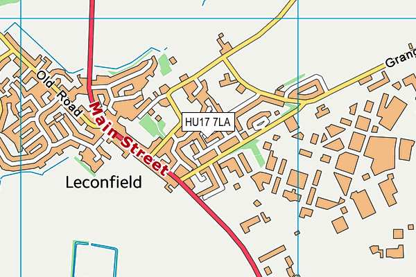 HU17 7LA map - OS VectorMap District (Ordnance Survey)