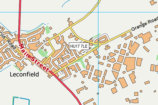 HU17 7LE map - OS VectorMap District (Ordnance Survey)