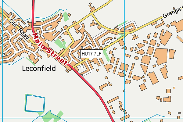 HU17 7LF map - OS VectorMap District (Ordnance Survey)