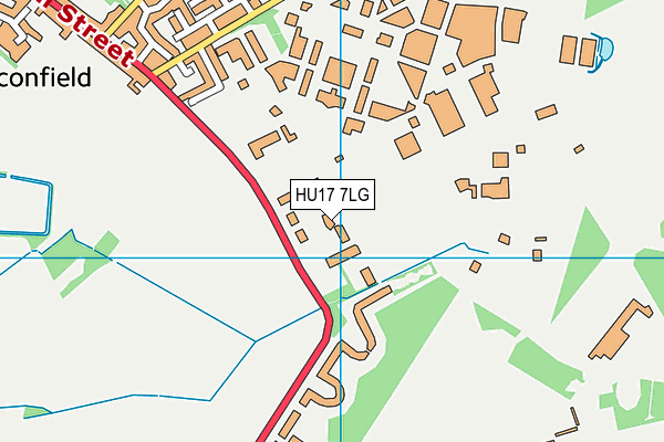 HU17 7LG map - OS VectorMap District (Ordnance Survey)