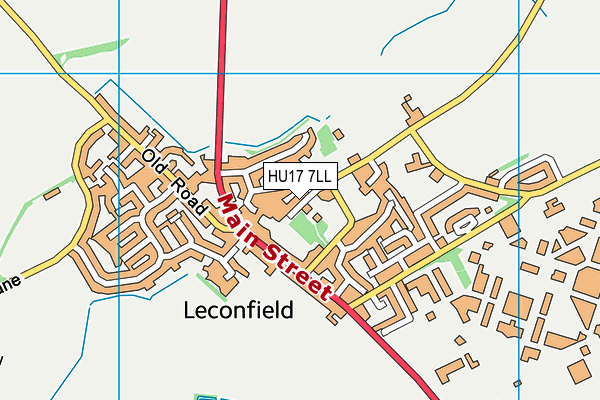 HU17 7LL map - OS VectorMap District (Ordnance Survey)