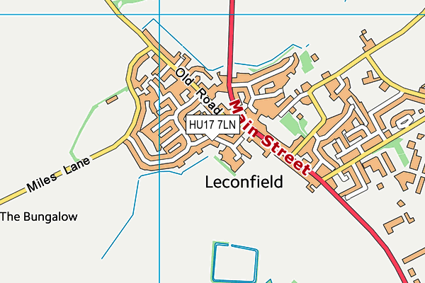 HU17 7LN map - OS VectorMap District (Ordnance Survey)