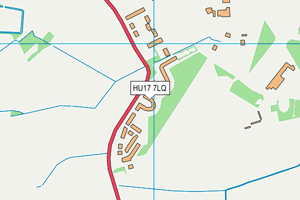 HU17 7LQ map - OS VectorMap District (Ordnance Survey)