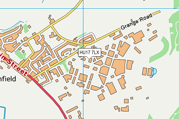 Normandy Barracks map (HU17 7LX) - OS VectorMap District (Ordnance Survey)