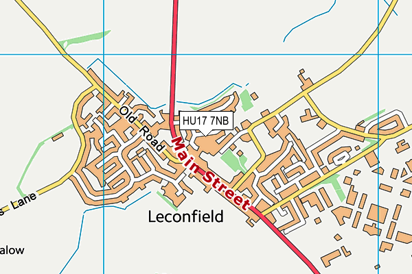 HU17 7NB map - OS VectorMap District (Ordnance Survey)