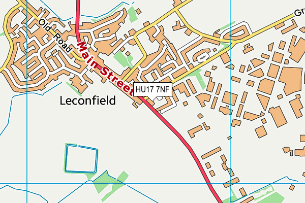 HU17 7NF map - OS VectorMap District (Ordnance Survey)