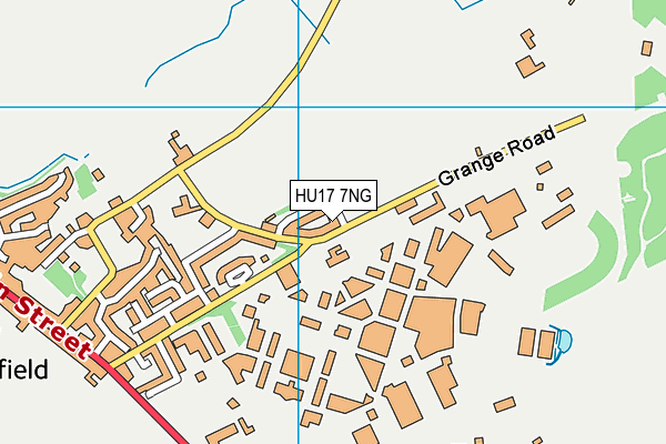 HU17 7NG map - OS VectorMap District (Ordnance Survey)