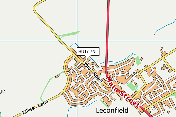 HU17 7NL map - OS VectorMap District (Ordnance Survey)