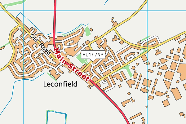 Leconfield Primary School map (HU17 7NP) - OS VectorMap District (Ordnance Survey)