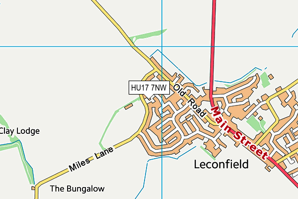 HU17 7NW map - OS VectorMap District (Ordnance Survey)