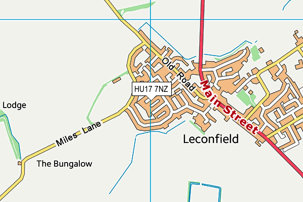 HU17 7NZ map - OS VectorMap District (Ordnance Survey)